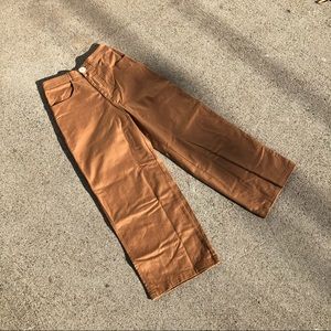 NWOT Whimsy + Row tan wide leg high rise cropped pants